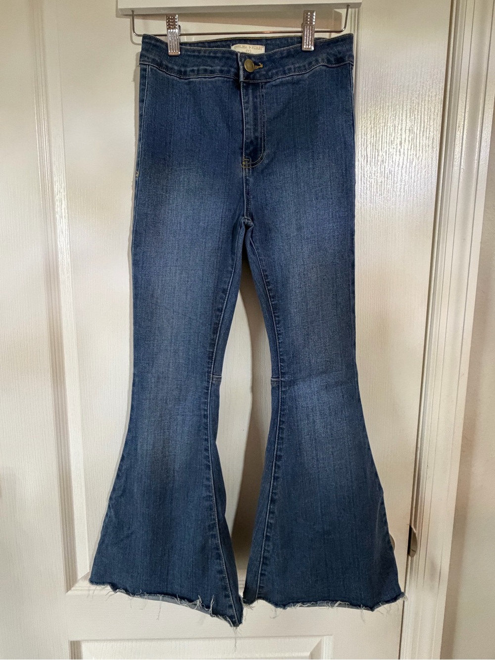 Chelsea & Violet Dark Blue Flare Jeans for Kids
